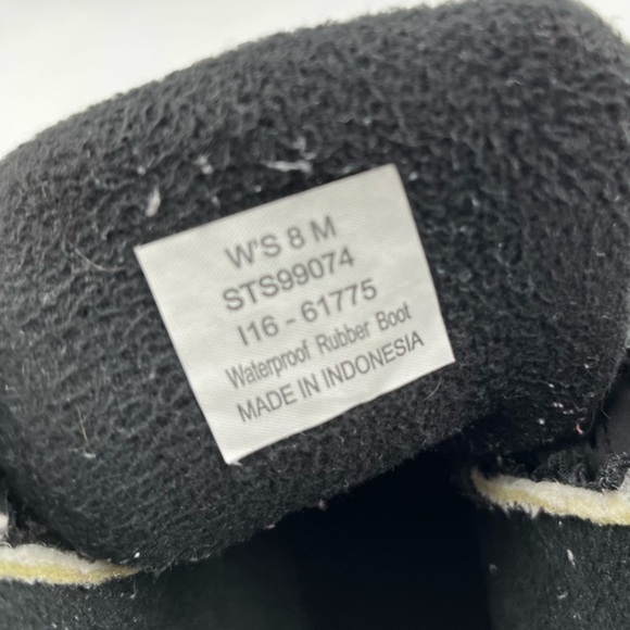 Sperry All Black Waterproof Duck Boots Size 8 - Picture 7 of 7